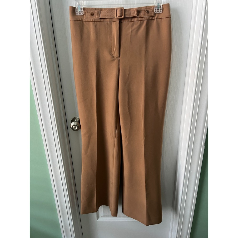 Talbots Womens Pants Tan Wide Leg Career Work Size 8 NEW